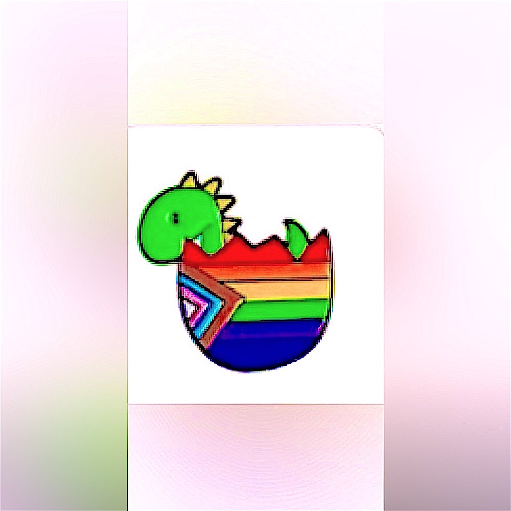 1 LGBTQ+ Subtle Pride Enamel & Metal Dragon in Boat Pin